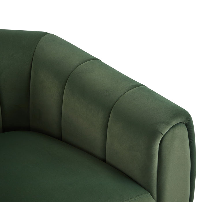Serenizia - Upholstered Swivel Chair With Channel Tufted