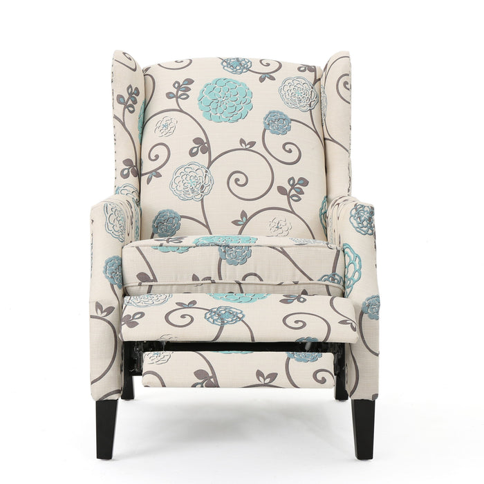 Westeros Wing Back Fabric Upholstered Recliner