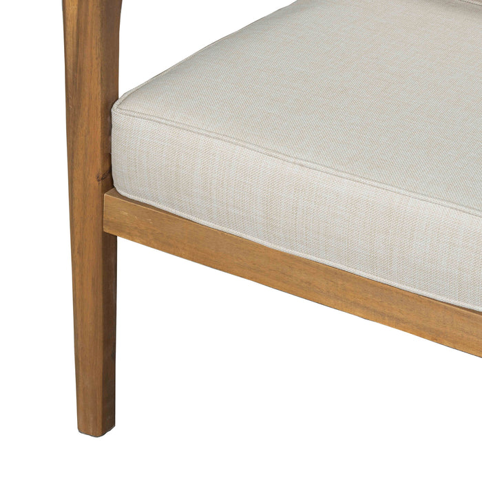 Westin - Outdoor Acacia Wood Club Chair (Set of 2) - Teak / Beige