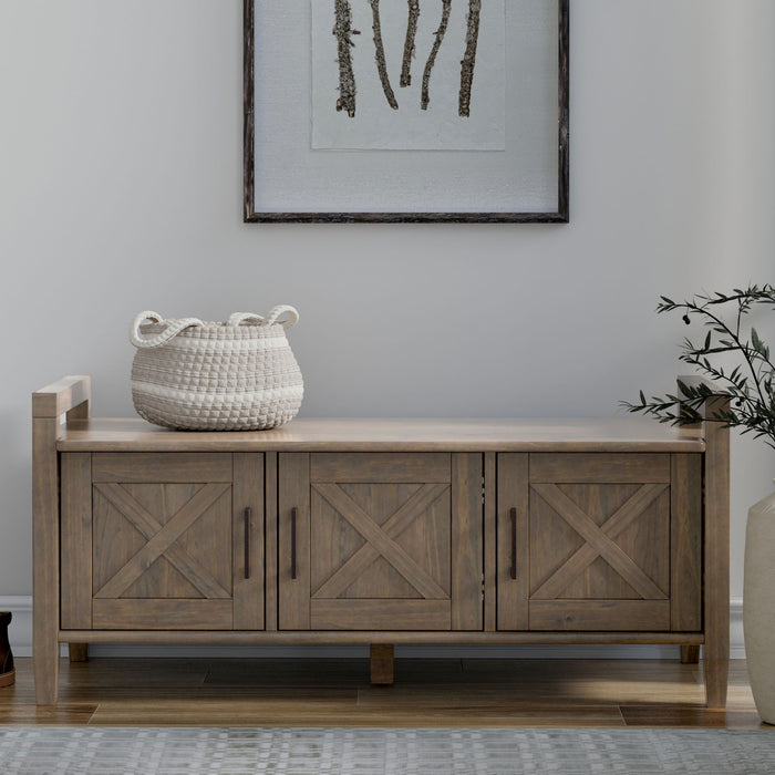 Ela - Entryway Storage Bench - Smoky Brown