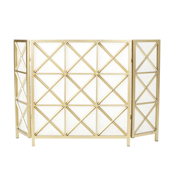 Margaret - 3 Panel Fireplace Screen Iron