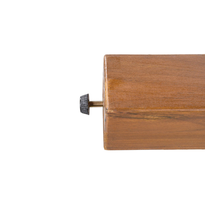 Outdoor Club Chair & Rope Arm And Cushions - Beige / Teak