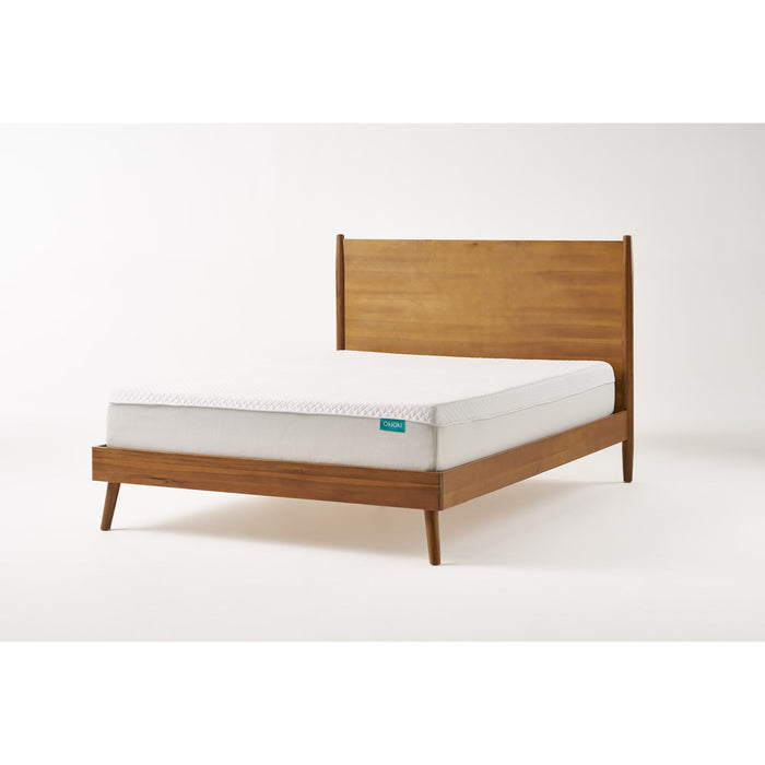Wildflow - Queen Platform Bed With Splayed Legs And Headboard - Natural