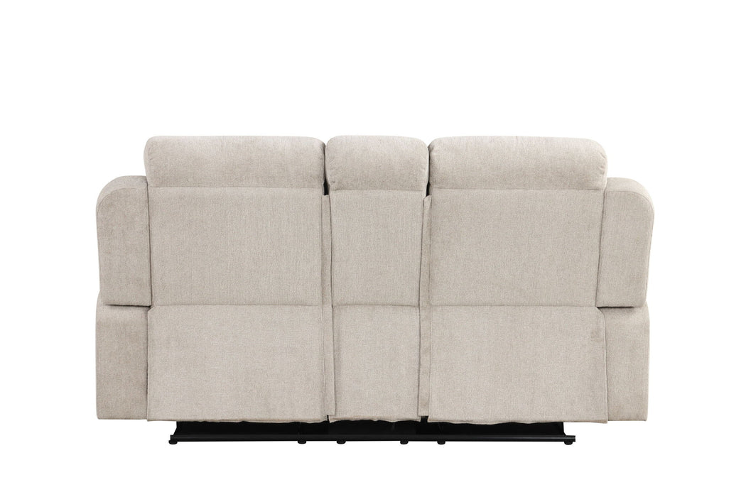 Galya - Motion Loveseat With Console - Light Gray