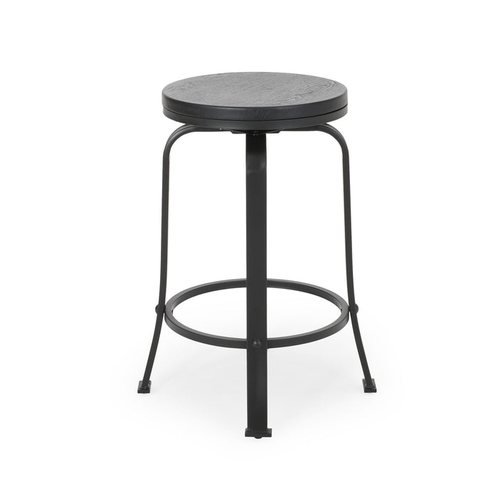 Modern Industrial Counter Stool Set With Swivel Function