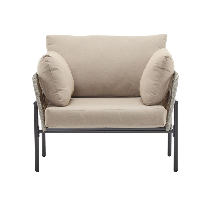 Rope Lounge Chair With Cushions For Modern Spaces