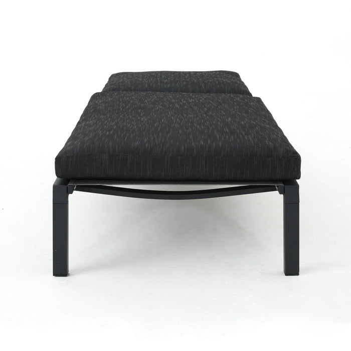 Modern Chaise Lounge With Wate Resistant Fabric Cushions