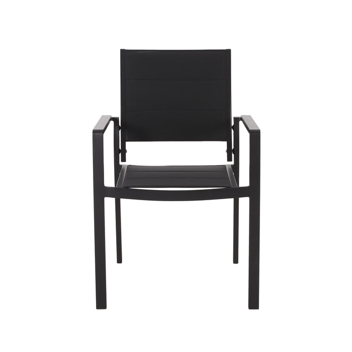 Baird - Outdoor Mesh And Aluminum Dining Chairs - Black