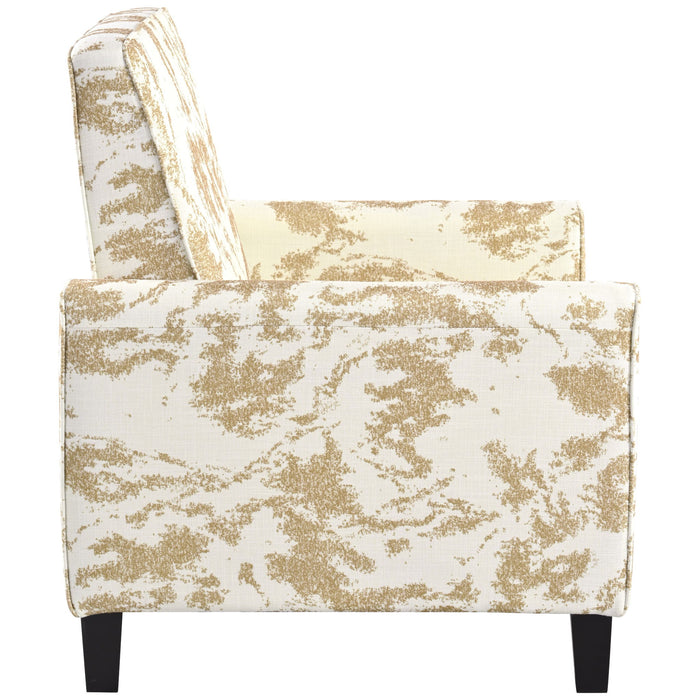 Push Back Upholstered Recliner Armchair