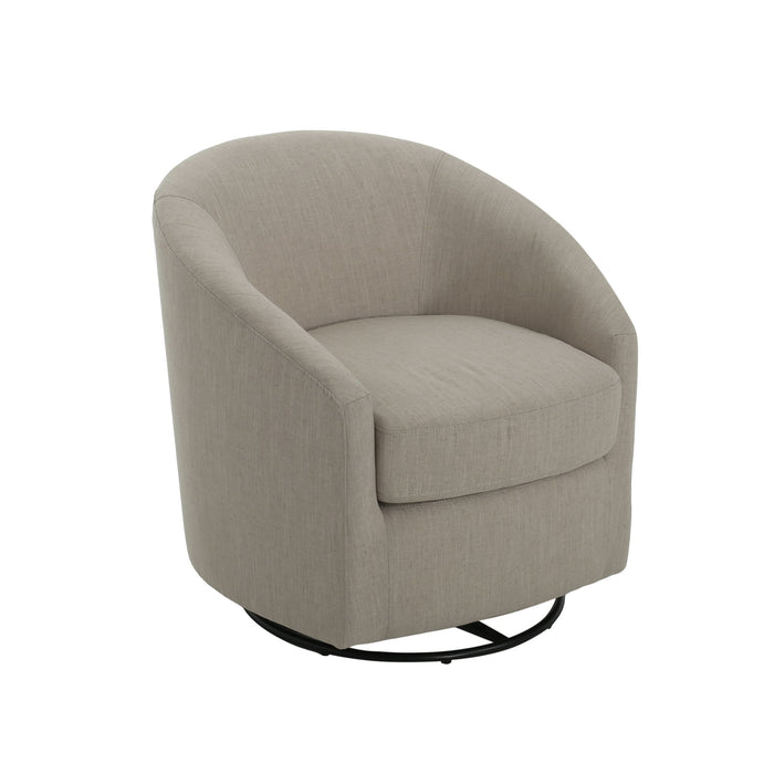 Contemporary Swivel Glider Chair With 360 Degree Rotation
