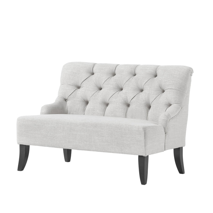 Nicole - French Style Upholstered Loveseat With Tufted Backrest