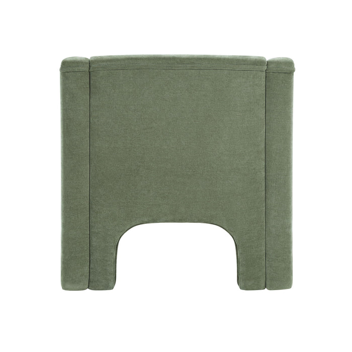 Barrel Accent Chair With Enclosed Arms