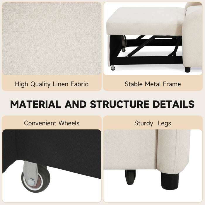 3 In 1 Convertible Sleeper Sofa Bed For Living Room