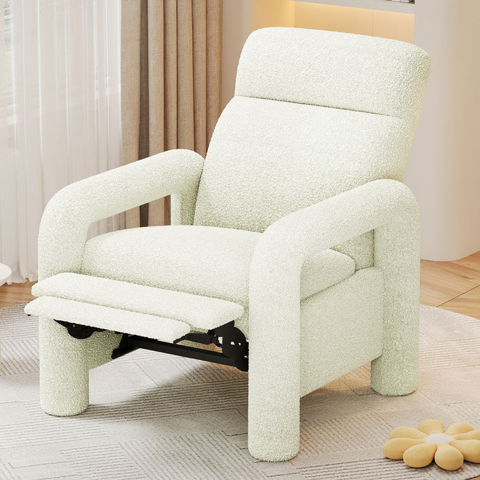 Push Back Recliner Armchair Upholstered Recliner Chair Single Sofa With Adjustable Backrest