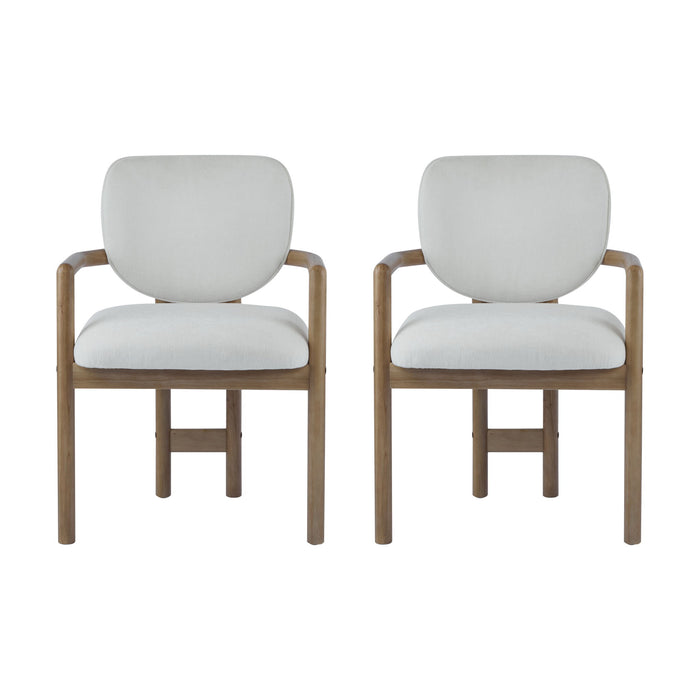 Upholstered Arm Dining Chairs (Set of 2)