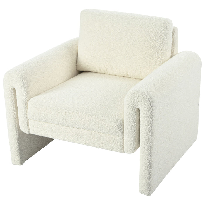 Modern Upholstered Accent Chair, Sturdy Support & Luxurious Comfort