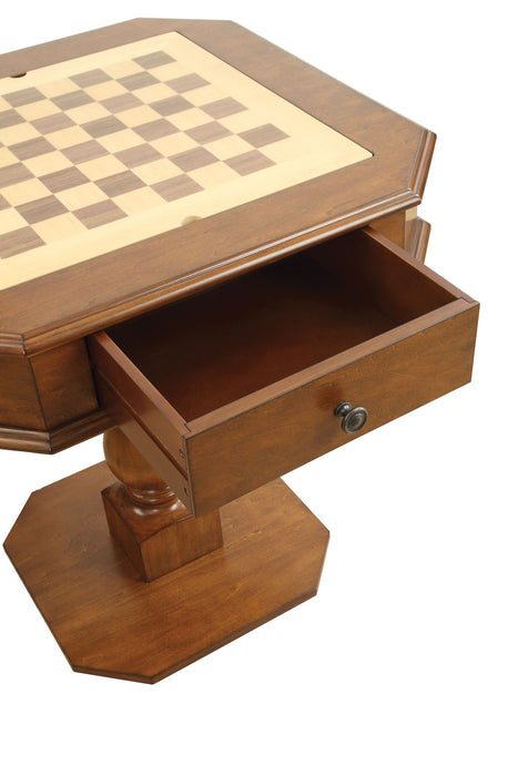 Bishop - Reversible Chess Checker Game Table With Game Tray (Chess Fingures Not Included)