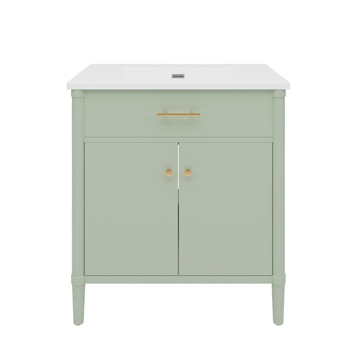 Bathroom Vanity With Sink, Soft Close Doors And Adjustable Shelf