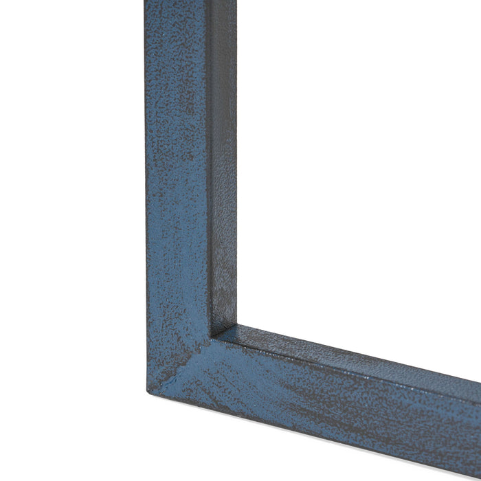 Kacha - Modern Industrial Firwood Nesting Tables (Set of 3) With Iron Frame - Antique Brown / Black