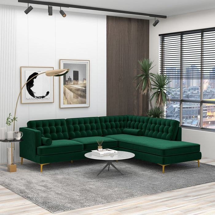 Brooke - Velvet Sectional Sofa