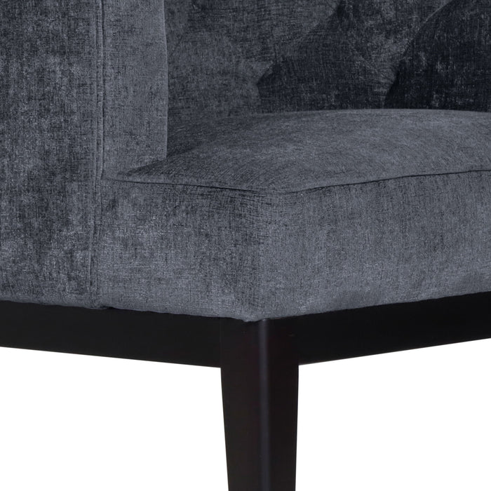 Contemporary Accent Chair With Tufted Diamond Stitching - Charcoal