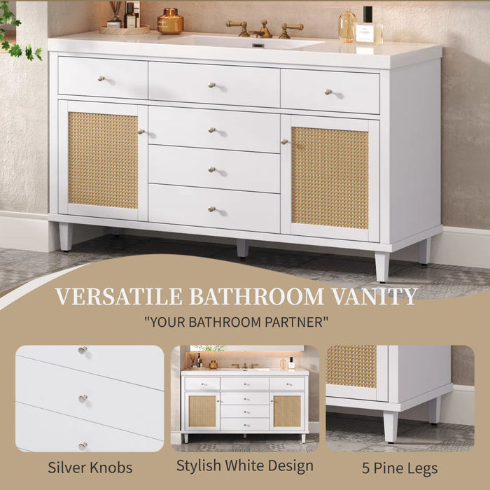 Modern Bathroom Vanity With Sink, Soft Close Drawers