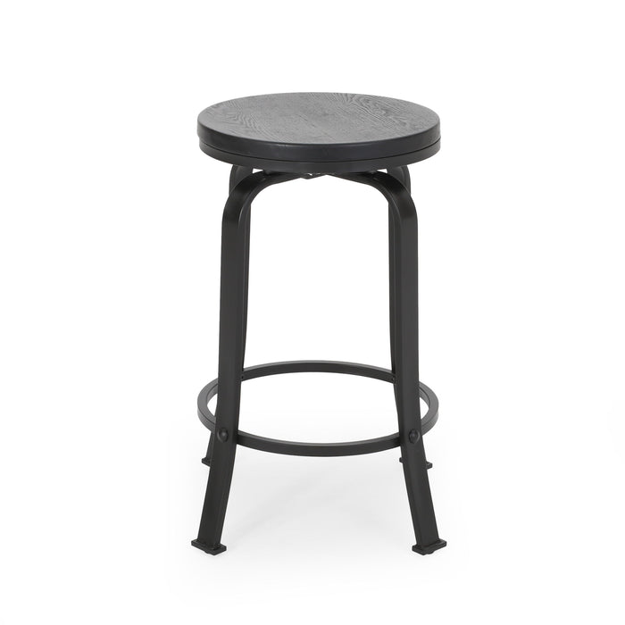 Modern Industrial Counter Stool Set With Swivel Function