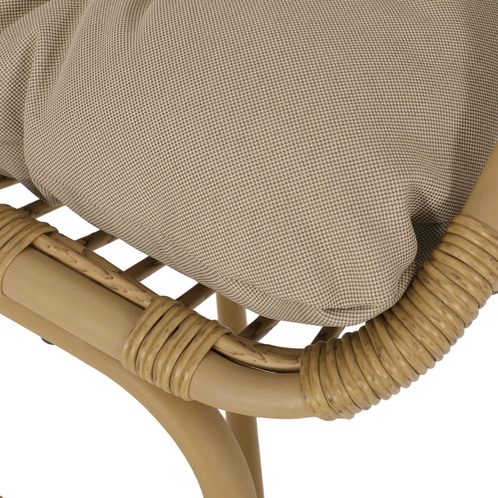 Outdoor Accent Chair With Basket Shape - Light Brown
