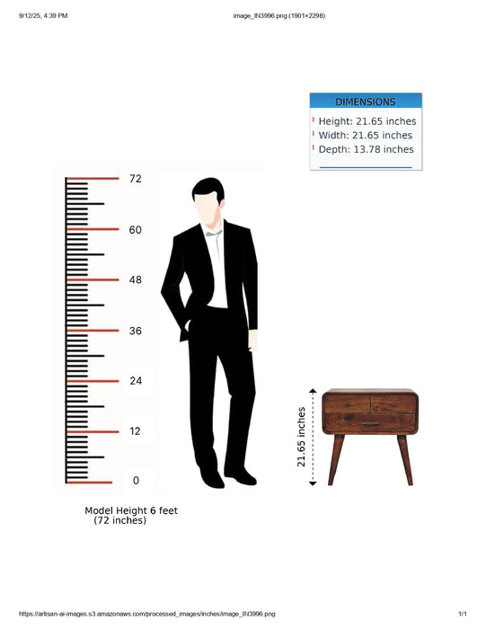 Avora - 3 Drawer Nightstand - Brown