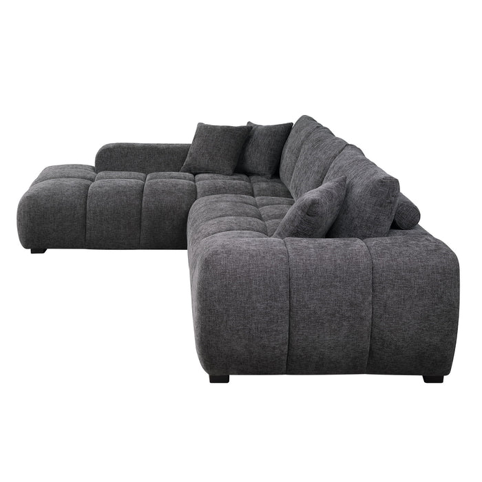 Chosen - Sectional Sofa With Toss Pillows And Chaise