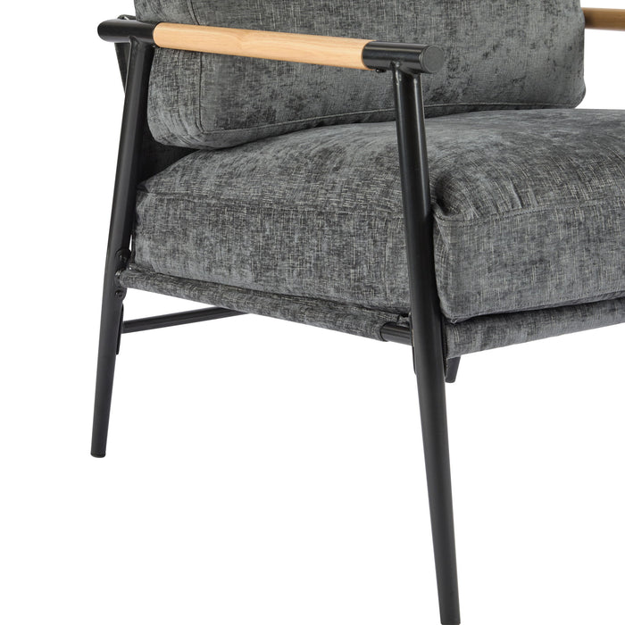 Modern Accent Chair With Plush Cushions, Cozy Seating