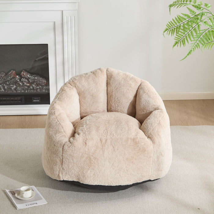 Albi - Indoor Cozy Armchair Style Bean Bag - Beige