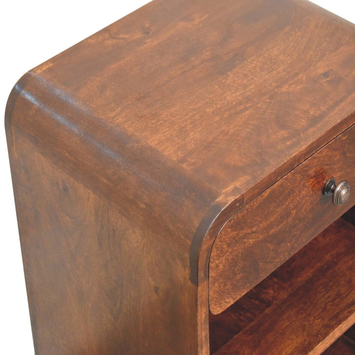 Aspen - Open Bedside Table - Dark Brown