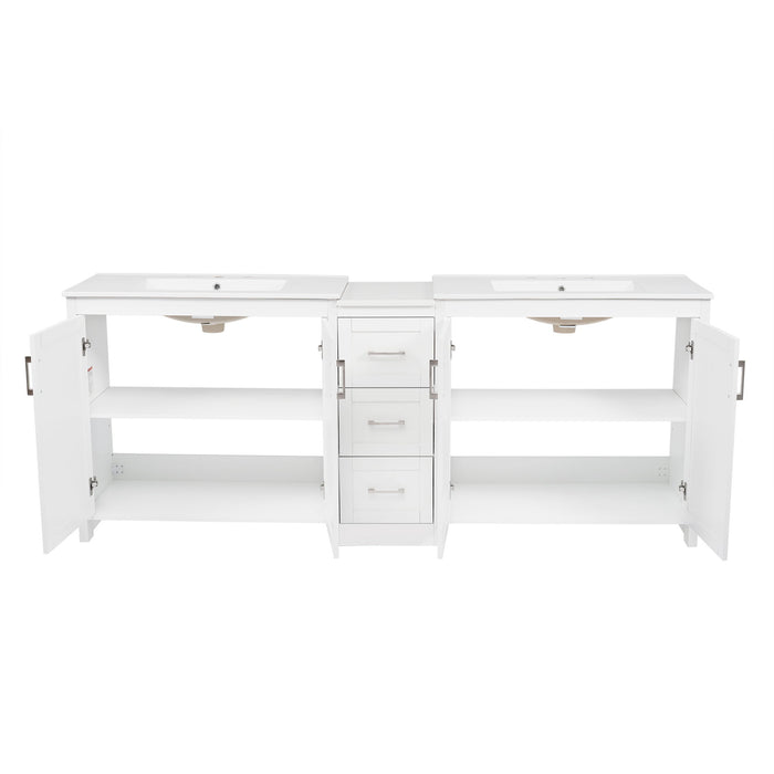 Double Sink Bathroom Vanity With Quartz Countertop