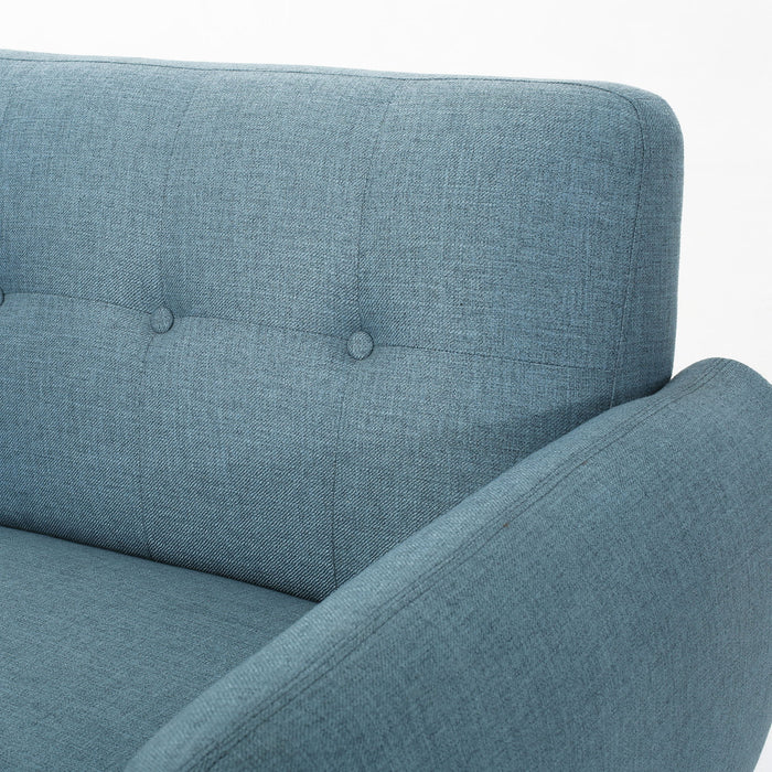 Modern Loveseat Sofa With Button Tufted Backrest