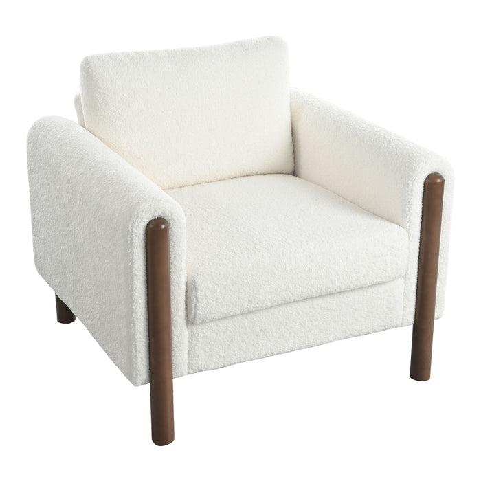 Oversized Accent Chair With Curved Armrests