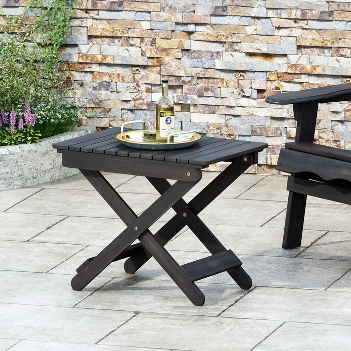 Outdoor Folding Wooden Side Table