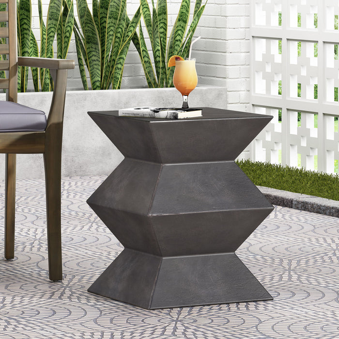 Outdoor Lightweight, Concrete Side Table - Copper