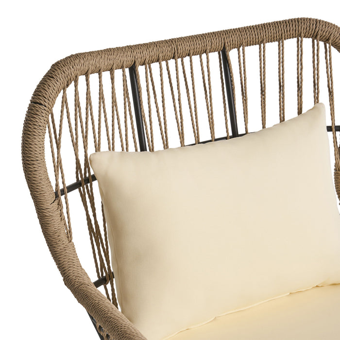 Southport - Club Chair With Woven Rope And Cushions