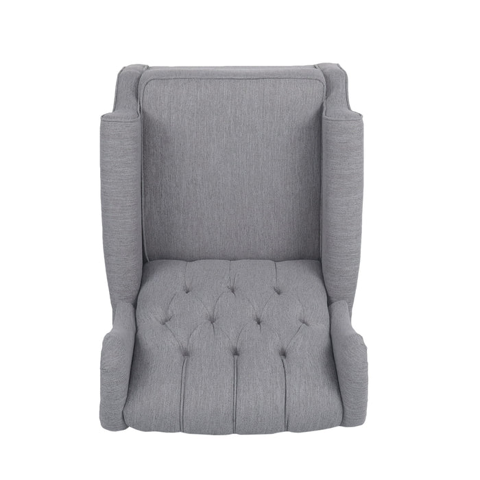 Sheila - Contemporary Fabric Tufted Wingback Rocking Chair