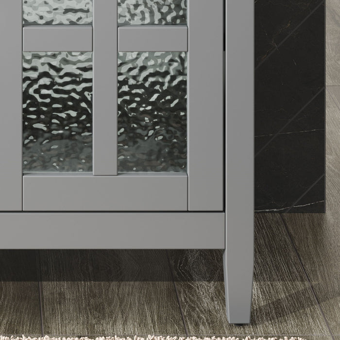 Bathroom Vanity With Ceramic Sink, Adjustable Shelf & Tip Out Tray