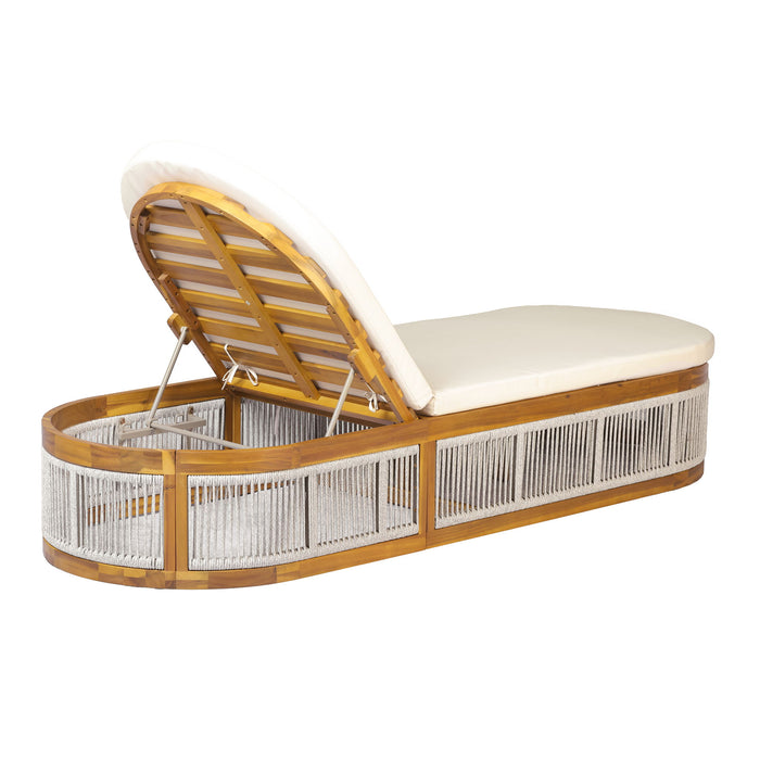 Chaise Lounge Set With Side Table