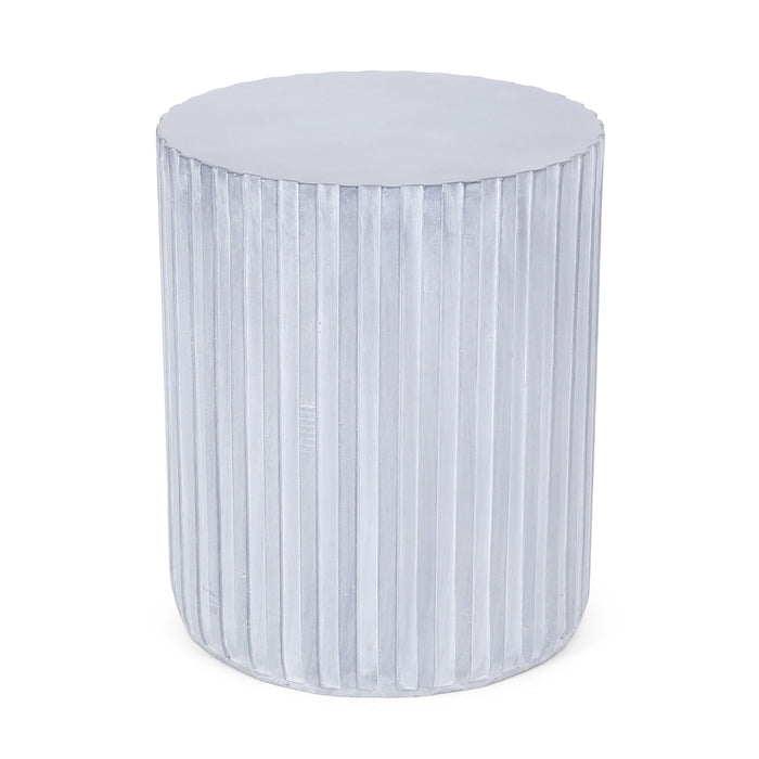 End Table, Outdoor - Light Blue