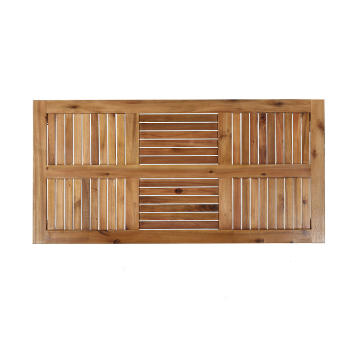 Ajuni - Rectangular Acacia Outdoor Coffee Table - Natural