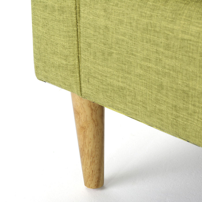 Nebulize - Upholstered Fabric Club Chair With Button Tufted And Square Off Arm And Back