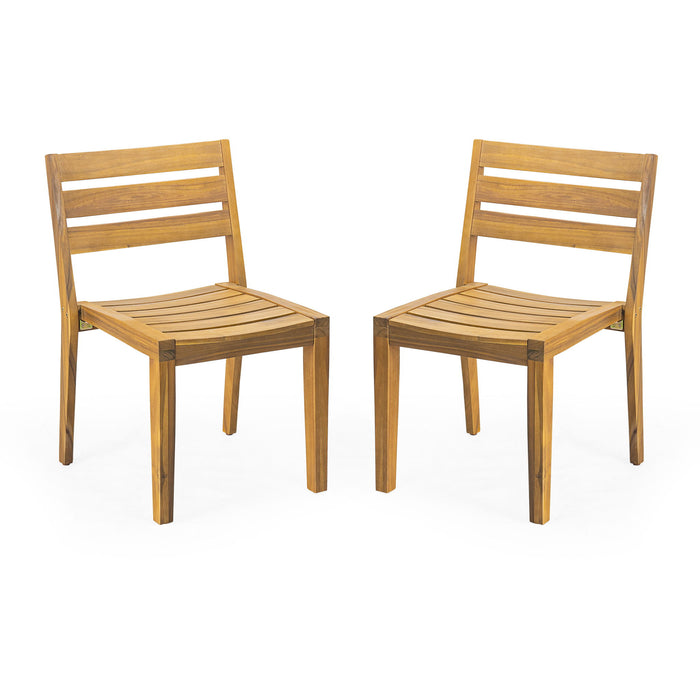 Outdoor 7 Pieces Rustic Patio Dining Set - Teak
