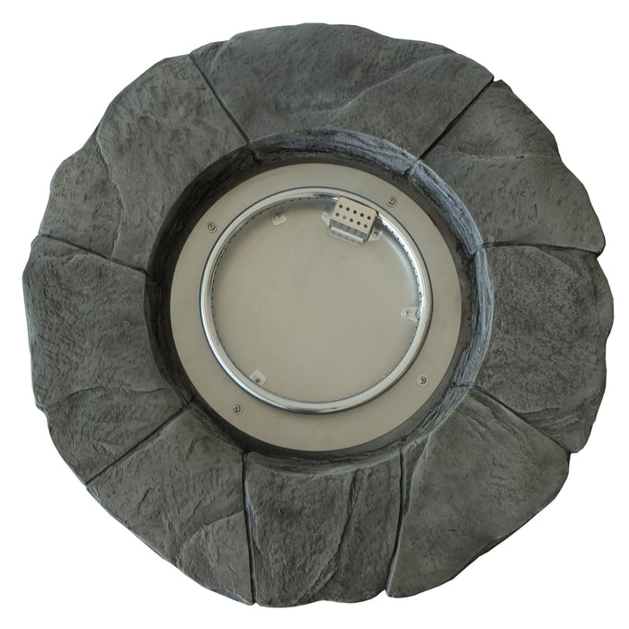 Contemporary Circular Fire Pit With 40, 000 Btu - Gray