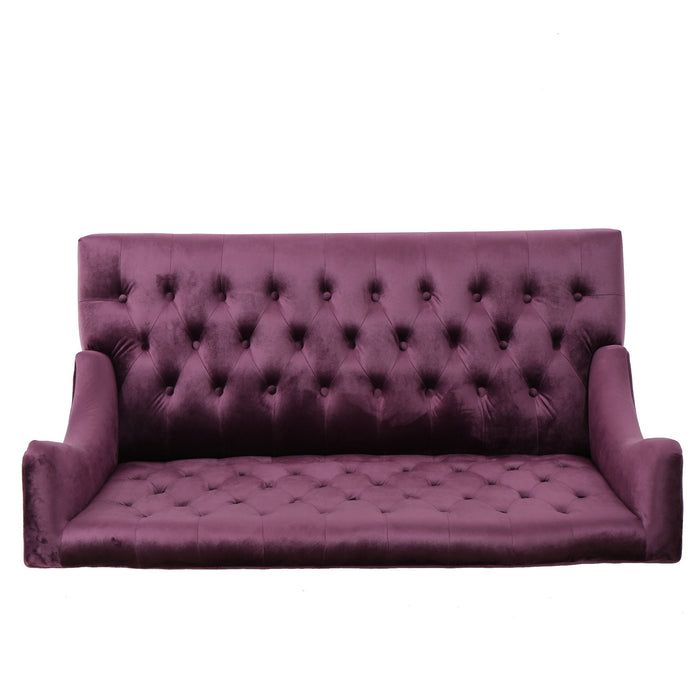 Nurturing - Upholstered Loveseat With Wing Back And Diamond Tufting