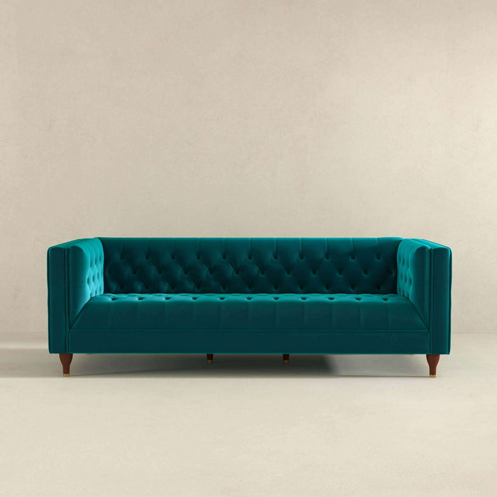 Evelyn - Mid-Century Modern Leather Luxury Chesterfield Sofa