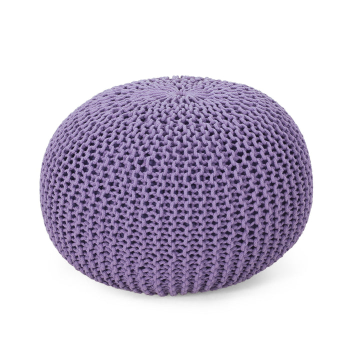 Belle - Modern Knitted Round Pouf
